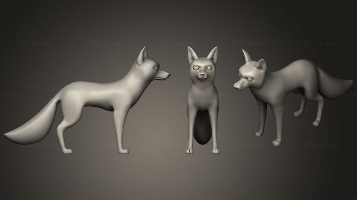 Animal figurines (Stylized Fox, STKJ_1509) 3D models for cnc